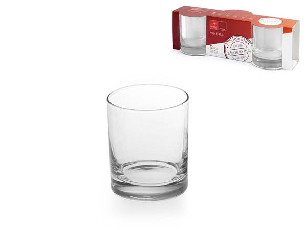 BORMIOLI BICCHIERI 3PZ CORTINA 25CL ACQU 