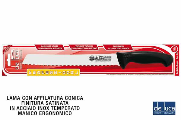 DE LUCA COLT. PANE DENT. INOX CM.24 