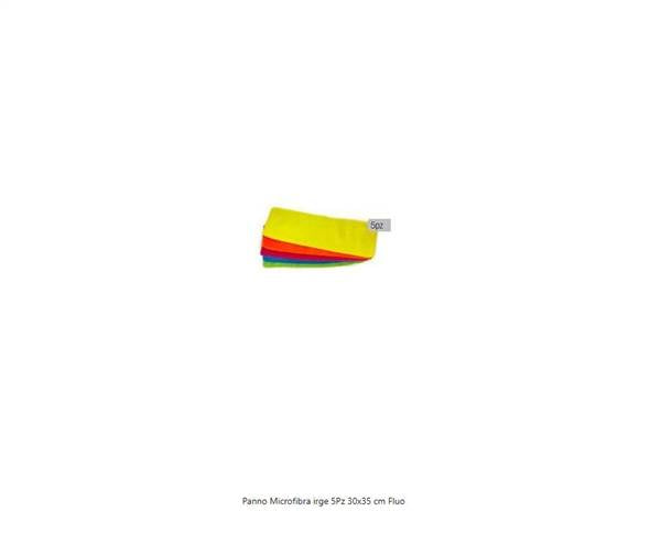 IRGE PANNO MICROFIBRA 5PZ 30X35 FLUO