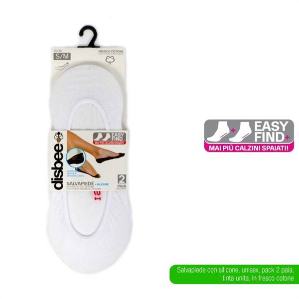 BTX SALVAPIEDE C/SILICONE 2PZ BIANCO S/M 