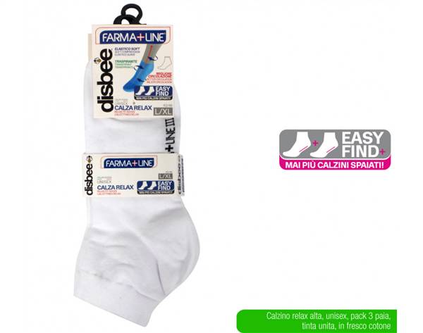 ATX CALZA RELAX ALTA 3PZ BIANCO L/XL 