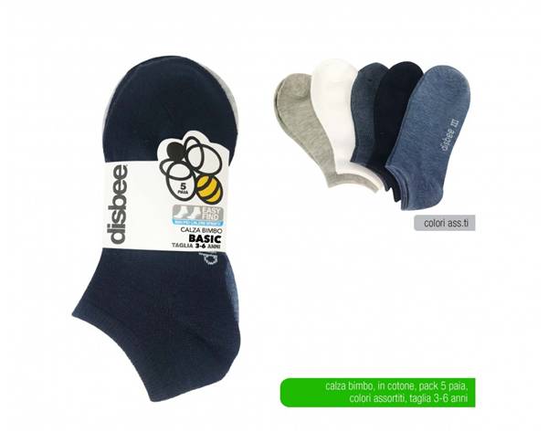 AUD MINICALZA BIMBO BASIC 3-6 ANNI 5PZ 