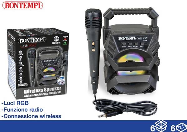BONTEMPI MINI SPEAKER CON MICROFONO 