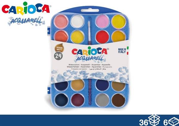 CARIOCA COLORI ACQUERELLI 24 COLORI 