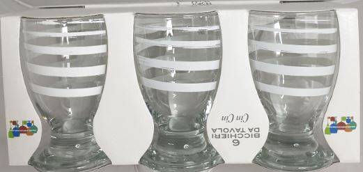 CIN CIN BICCHIERE 6PZ SPIRALE BIANCO 