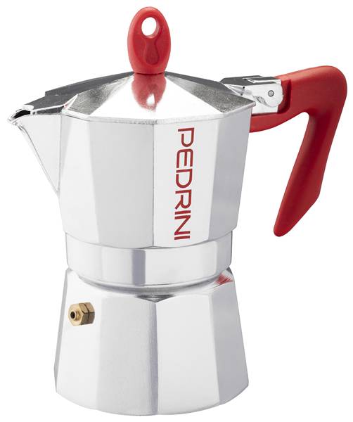 PEDRINI CAFFETTIERA 3TZ BRILLANT ROSSA 