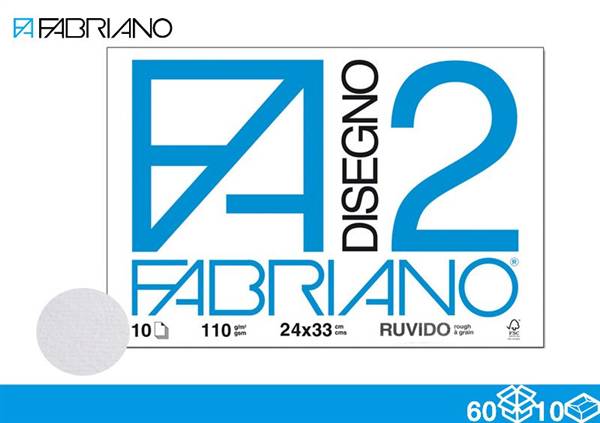 FABRIANO ALBUM F2 10FF 24X33 RUVIDO 