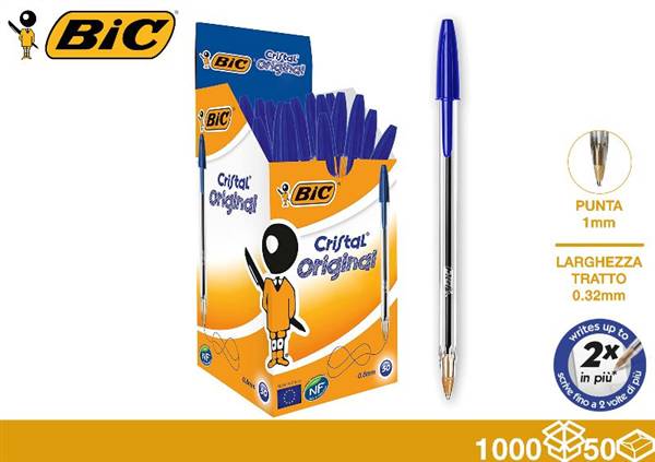 BIC PENNA CRISTAL BLU 1PZ 