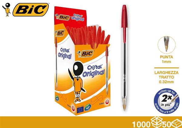 BIC PENNA CRISTAL ROSSO 1PZ 
