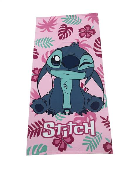 DISNEY TELO MARE STITCH ROSA 