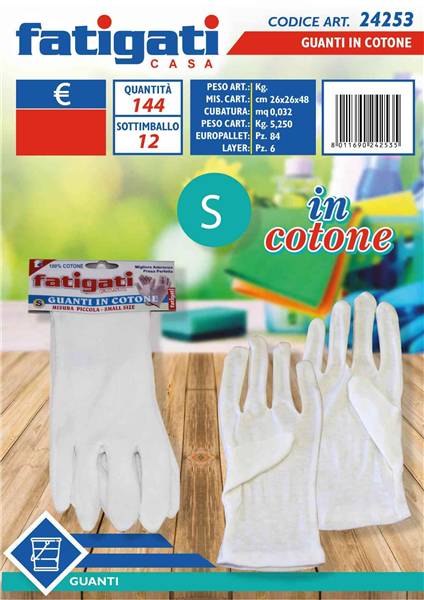 FATIGATI GUANTI IN COTONE PICCOLO 