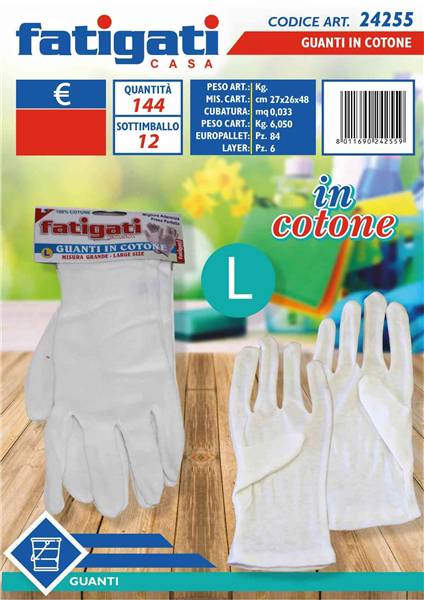 FATIGATI GUANTI IN COTONE GRANDE 