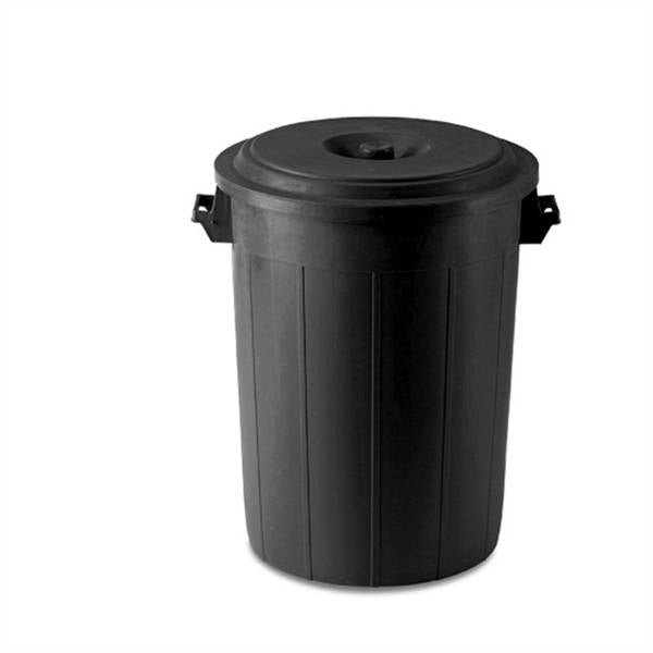 STEFANPLAST BIDONE LT.70 NERO C/COPERCHI 