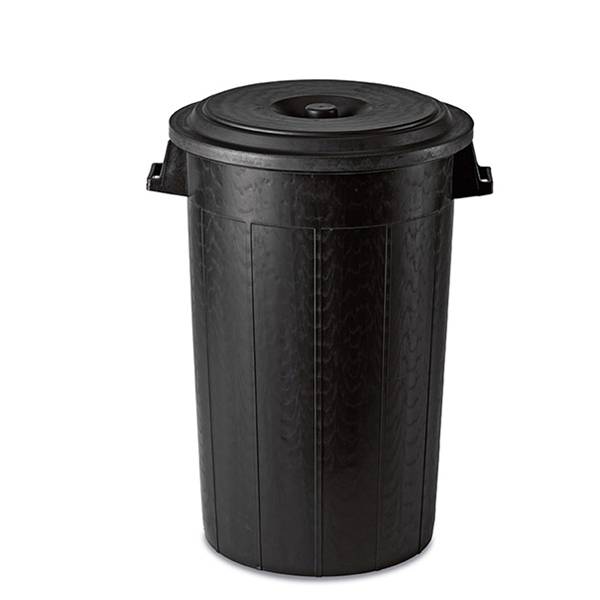 STEFANPLAST BIDONE LT.120 NERO C/COPERCH 