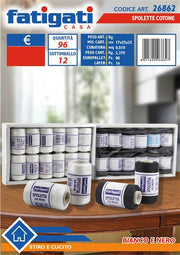 FATIGATI SPOLETTE COTONE BIANCO/NERE 