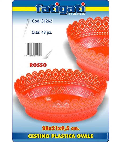 FATIGATI CESTINO OVALE ROSSO 
