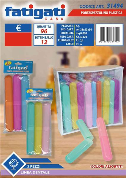 FATIGATI PORTASPAZZOLINO IN PLASTICA 3PZ 
