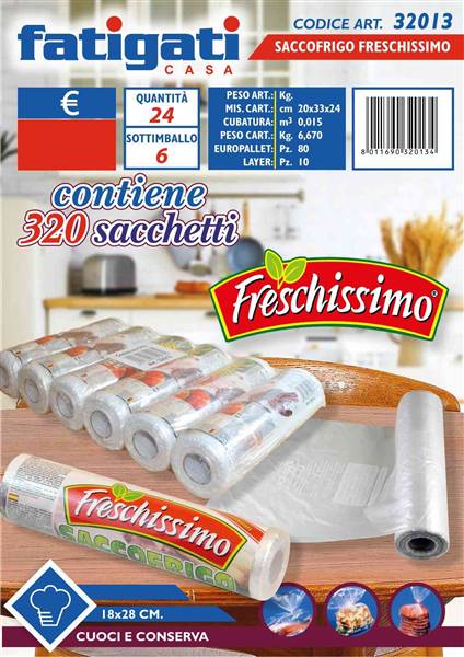 FATIGATI SACCOFRIGO CM.18X28 320 FRESCHI 