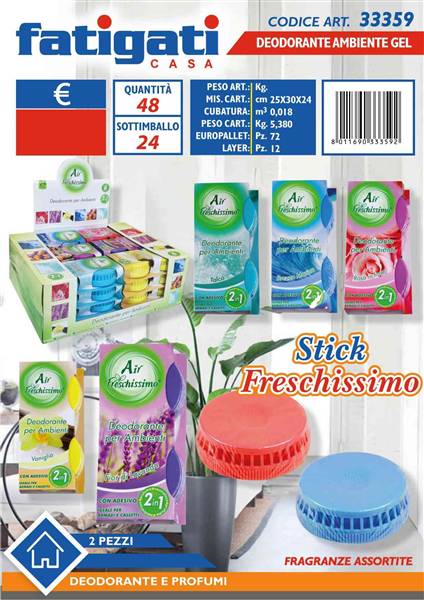 FATIGATI DEOD. AMBIENTE GEL 2PZ. STICK F 