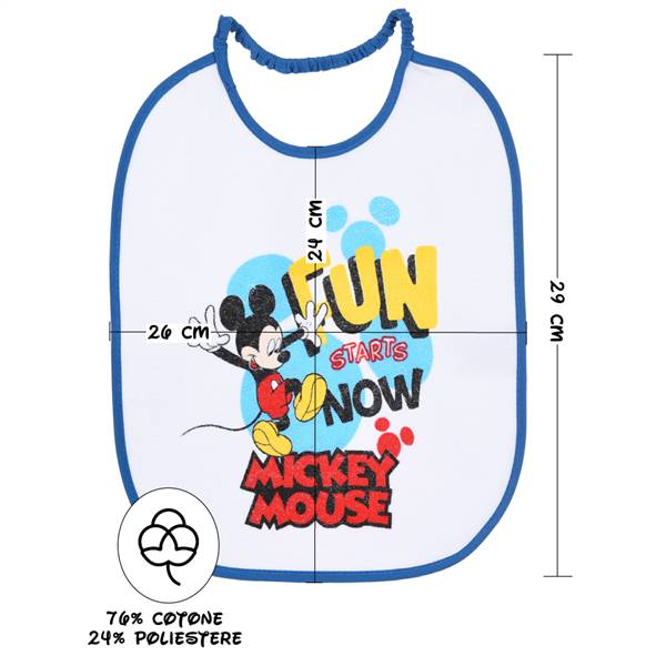 SUN DISNEY SET 3PZ MICKEY MOUSE YE09012 (BAVETTA+TOVAGLIETTA+SACCO)