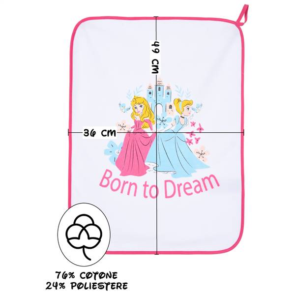 SUN DISNEY SET 3PZ PRINCESS YE09015 (BAVETTA+TOVAGLIETTA+SACCO)