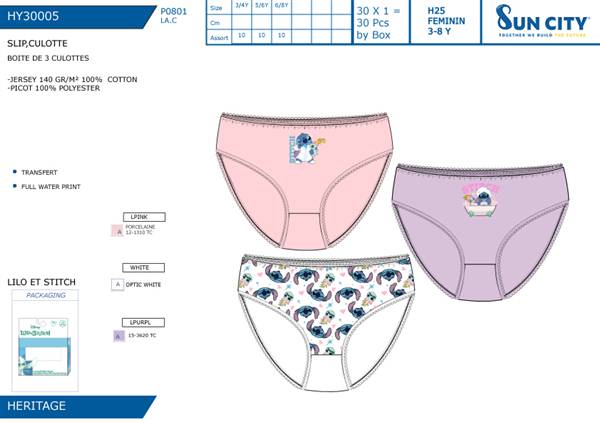 SUN CULOTTE 3PZ TG.ASS. LILO 30005 