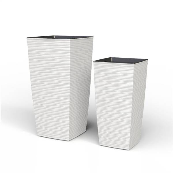 PLANA VASO AURORA 25X25X46,5 BIANCO 