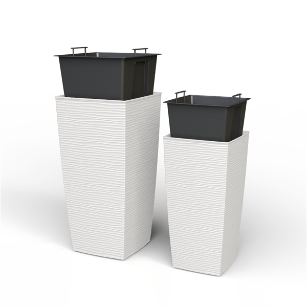 PLANA VASO AURORA 30X30X57 BIANCO 