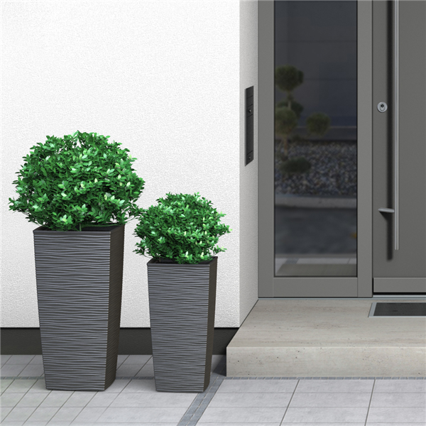 PLANA VASO AURORA 25X25X46,5 ANTRACITE 