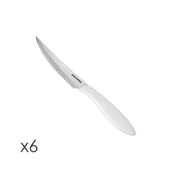 TESCOMA COLTELLO BISTECCA 12CM 6PZ BIANC 
