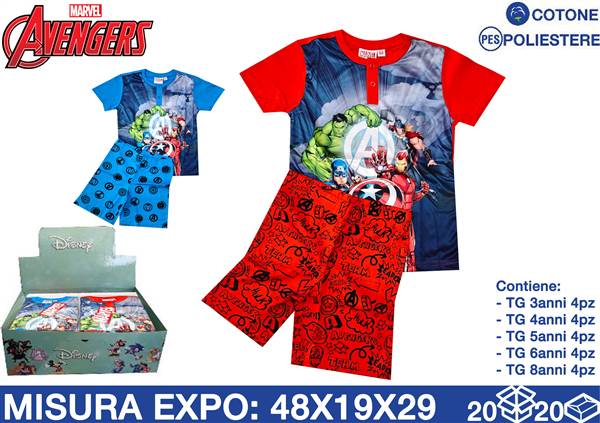 EOL PIGIAMA COTONE AVENGERS 