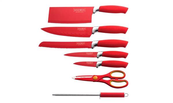 ROYALTY LINE CEPPI COLTELLI 8PZ ROSSO 