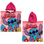 DISNEY PONCHO 50X100 STITCH ROSA 