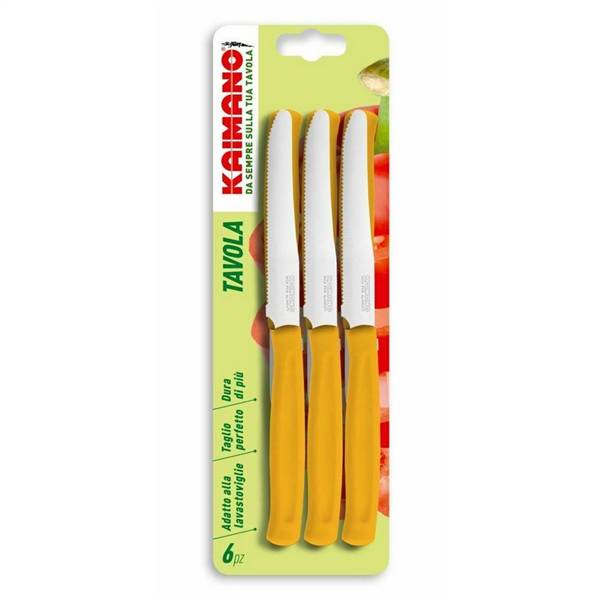 KAIMANO COLTELLI TAVOLA 6PZ. GIALLO 