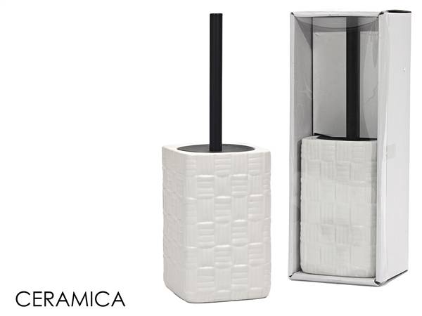 GT PORTASCOPINO 11X11XH33CM BIANCO SET BAGNO MODELLO BOTTEGA