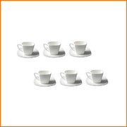 FT SET 6 TAZZE CAFFE' C/PIATTINO QUADRA 