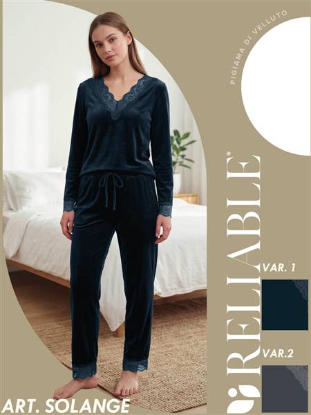 RL PIGIAMA DONNA IN VELLUTO ART.SOLANGE 