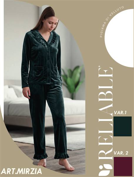RL PIGIAMA DONNA IN VELLUTO ART.MIRZIA 