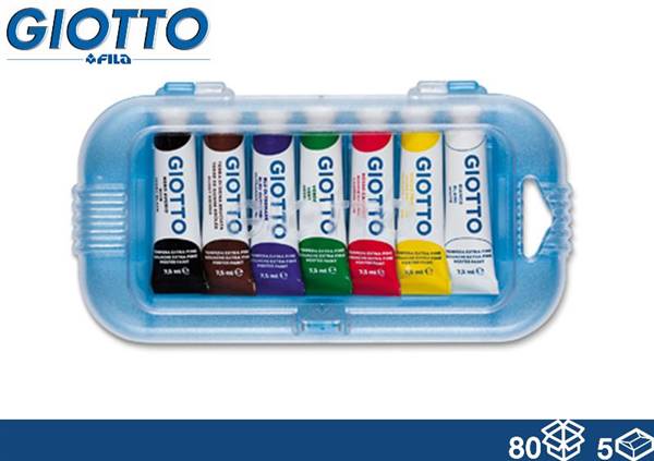 GIOTTO TEMPERA TUB 7,5ML 7PZ 
