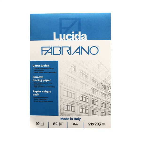 FABRIANO DISEGNO CARTA LUCIDA 10FF A4 