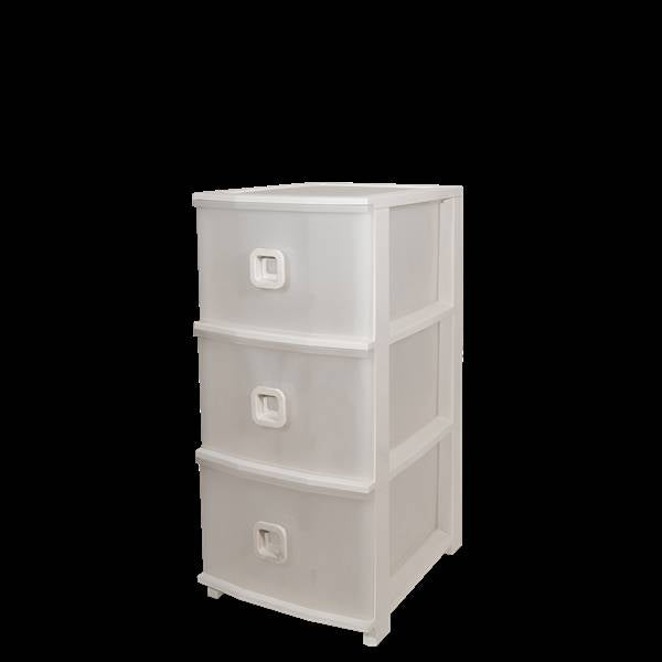 B&F CASSETTIERA PRATIKA SLIM PLUS BIANCO 3 CASSETTI