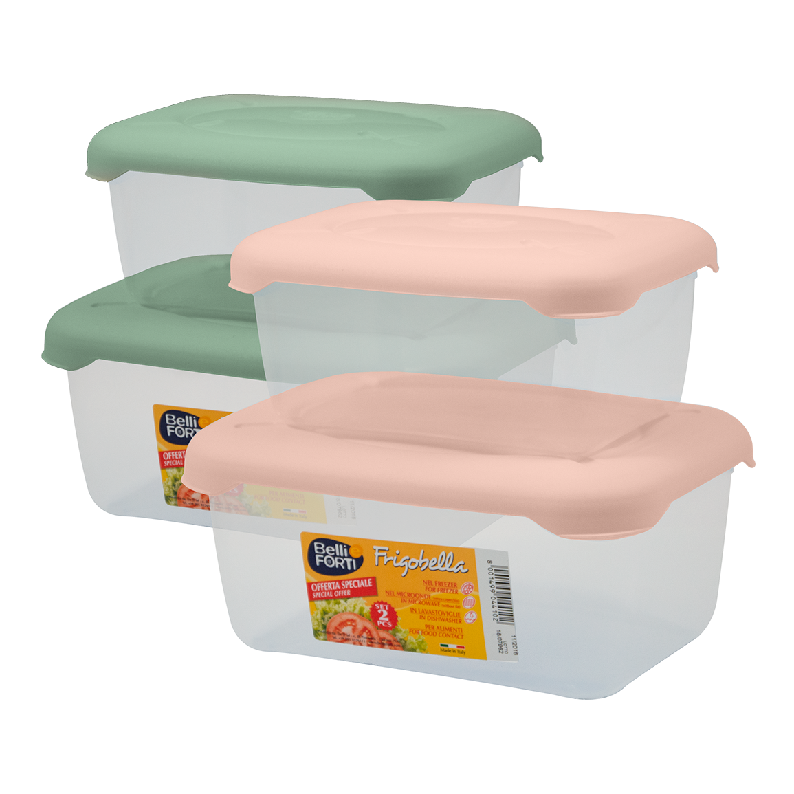 B&F CONTENITORI 2PZ FRIGOBELLA RETTANGOL