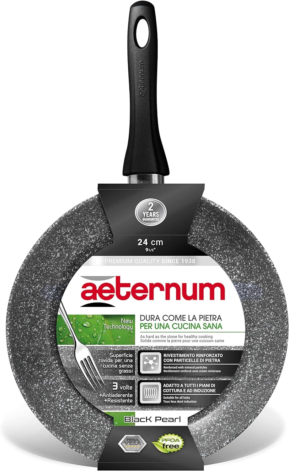 AETERNUM PADELLA CM.28 BLACK PEARL IND INDUZIONE