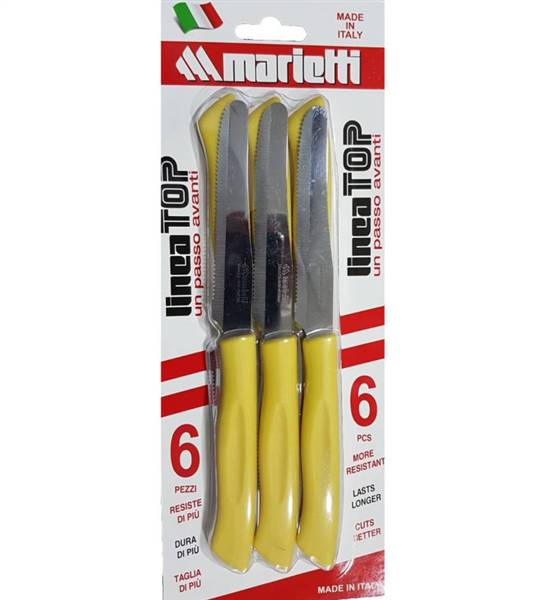 MARIETTI TOP COLTELLO 6PZ CM.11 GIALLO 