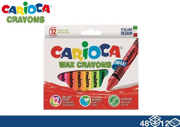 CARIOCA COLORI A CERA JUMBO 12PZ 