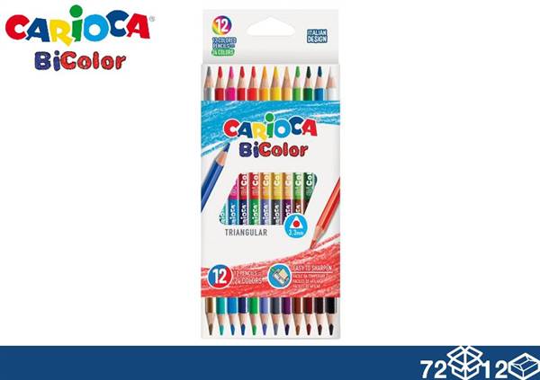 CARIOCA COLORI BI-COLOR TRIANG. 12PZ. 