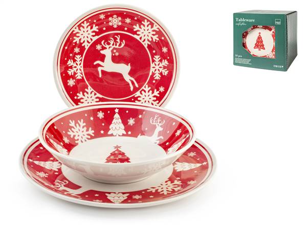 H&H SERVIZIO PIATTI 18PZ NATALE FOLKLORE 
