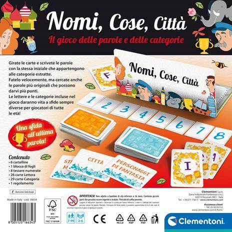 EOL GIOCO DA TAVOLA NOMI,COSE,CITTA' 