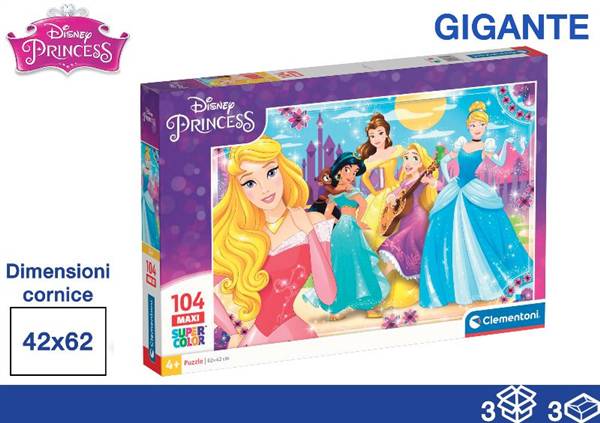CLEMENTONI PUZZLE 104PZ 40X27X5 PRINCESS 