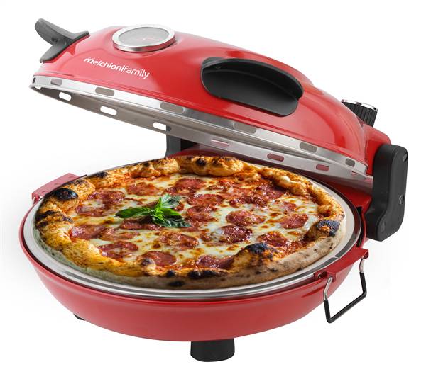 MELCHIONI FORNO PIZZA CON TERMOMETRO BELLANAPOLI PLUS DOPPIA RESISTENZA 1300W